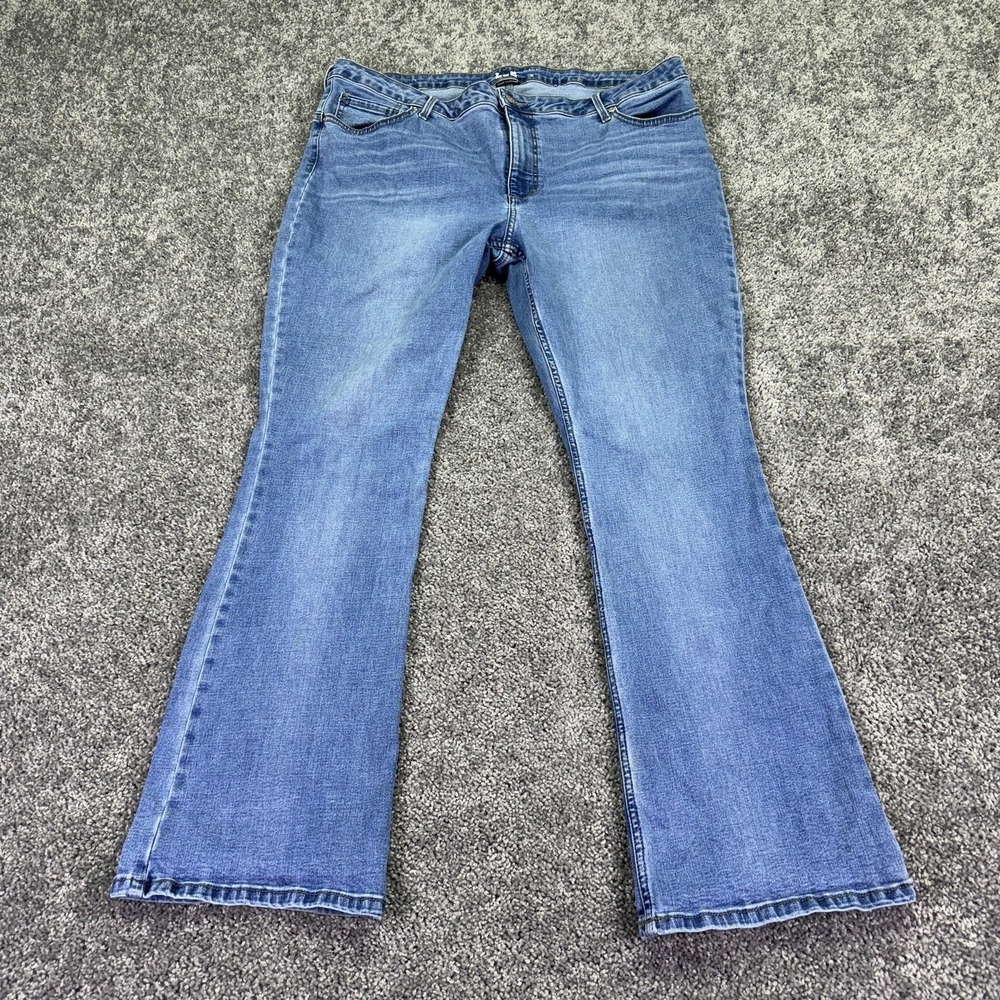 Lee Jeans Womens 20 Blue Shape Illusions Bootcut Stretch Denim Medium Wash